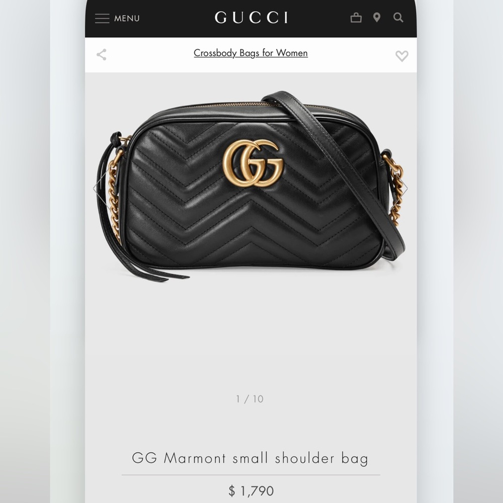 Gucci GG Marmont Small Shoulder Bag - Black